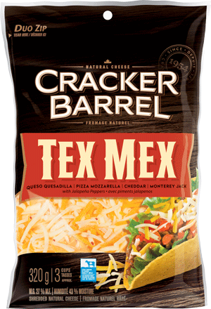 Cracker Barrel tex mex cheese package