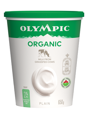 Olympic organic yogourt container