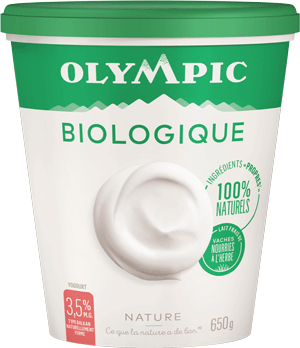 Olympic organic yogourt container