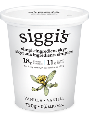 siggi's vanilla yogourt container
