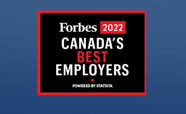 Logo Forbes 2022 des meilleurs employeurs au Canada