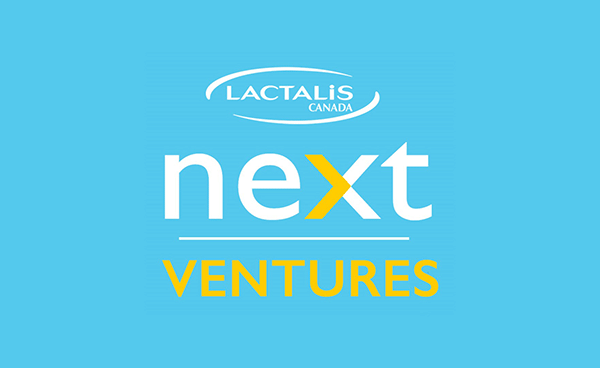 Logo Lactalis Canada au-dessus du logo NEXT VENTURES