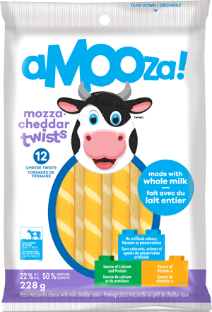 aMOOza ! torsades de fromage mazza cheddar