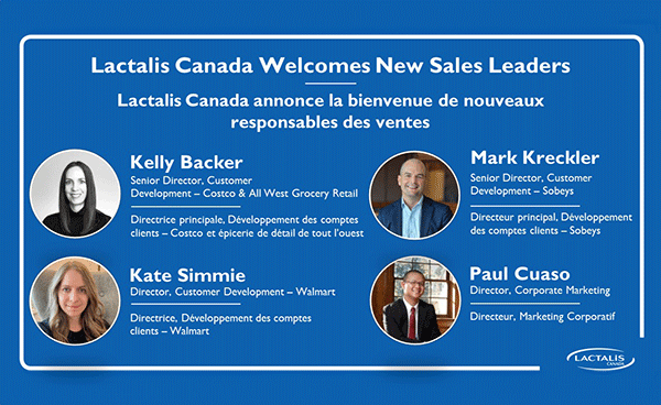 Lactalis Canada annonce la bienvenue de nouveaux responsables des ventes