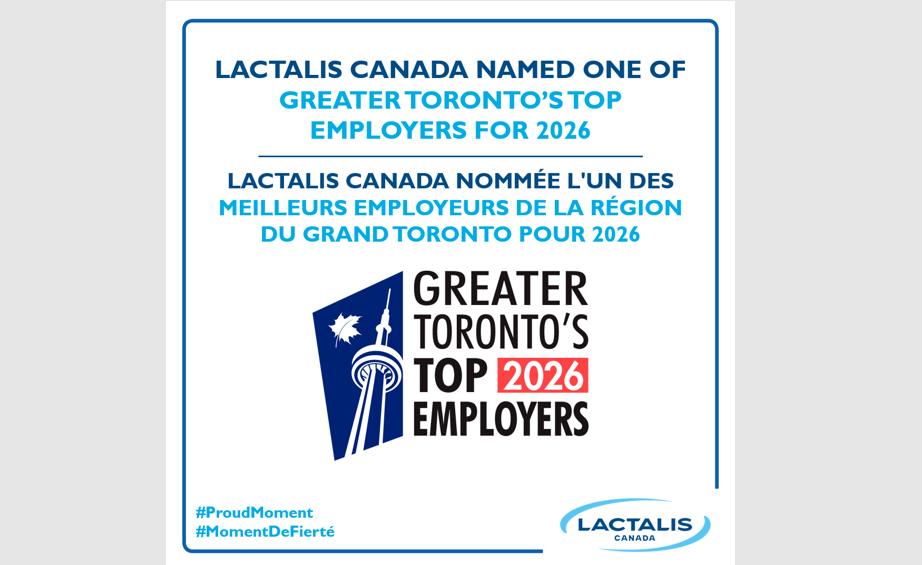 Lactalis Canada est fière d’être reconnue comme l’un des meilleurs employeurs du Grand Toronto pour la deuxième année consécutive