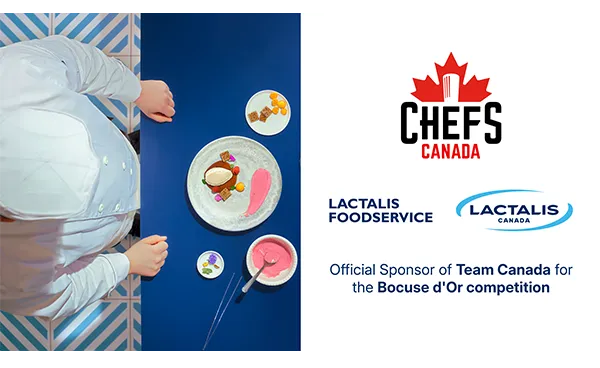 Chefs Canada logo with lactalis logo and a chef