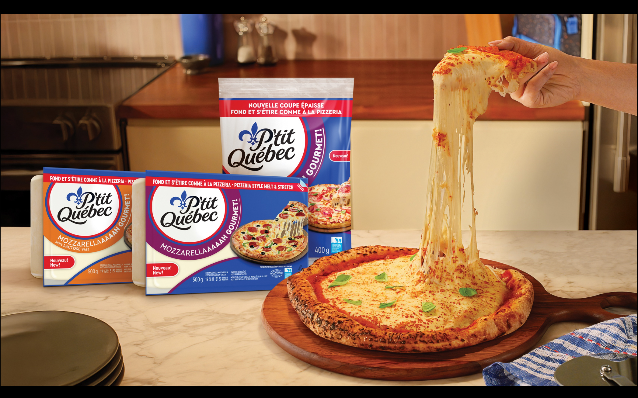 Soirée pizza maison : P’tit Québec de Lactalis Canada lance sa nouvelle Mozzarellaaaaah Gourmet! 